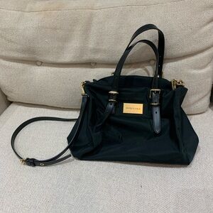 BIMBA Y LOLA Forest Green Nylon Crossbody Bag - Gold Logo